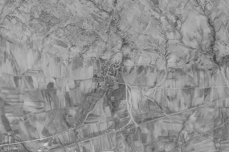 Ortofoto de 1956-1957 del núcleo de La Serrada