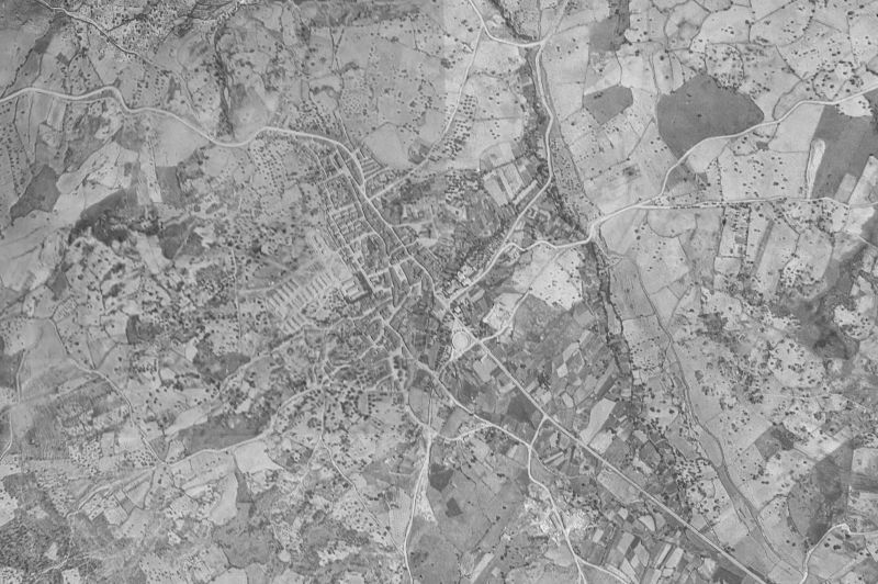 Ortofoto de 1956-1957 del núcleo de El Tiemblo
