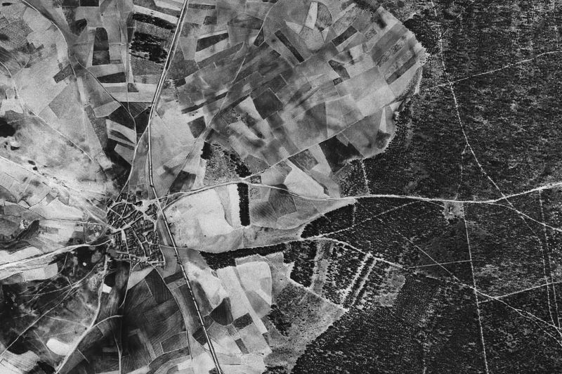Ortofoto de 1956-1957 del núcleo de Tiñosillos