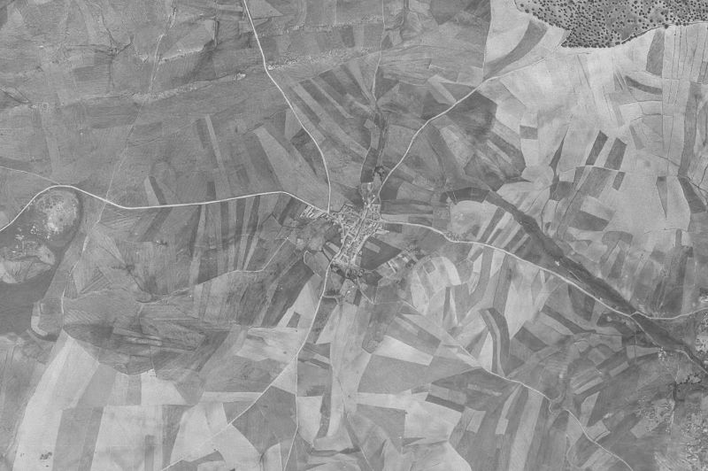 Ortofoto de 1956-1957 del núcleo de Tolbaños