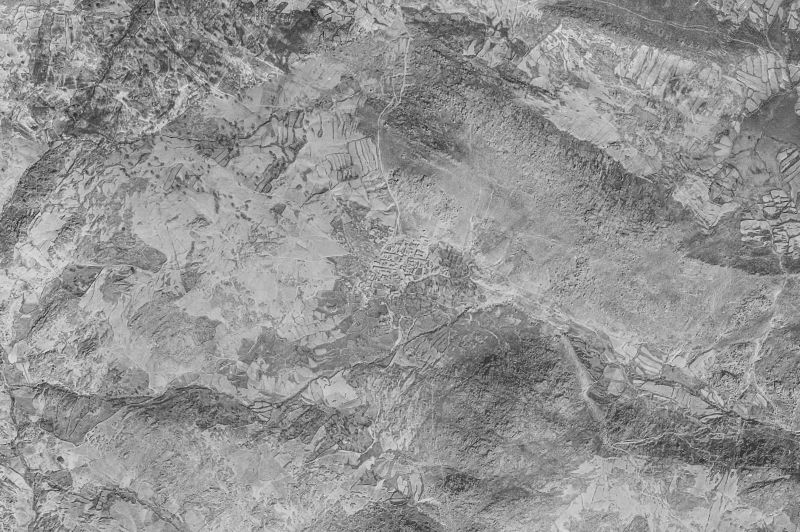 Ortofoto de 1956-1957 del núcleo de Valdecasa