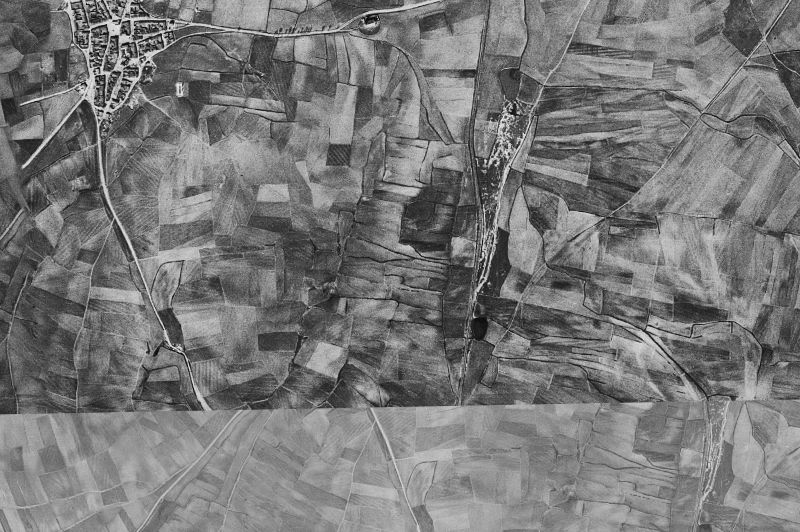 Ortofoto de 1956-1957 del núcleo de Vega de Santa María
