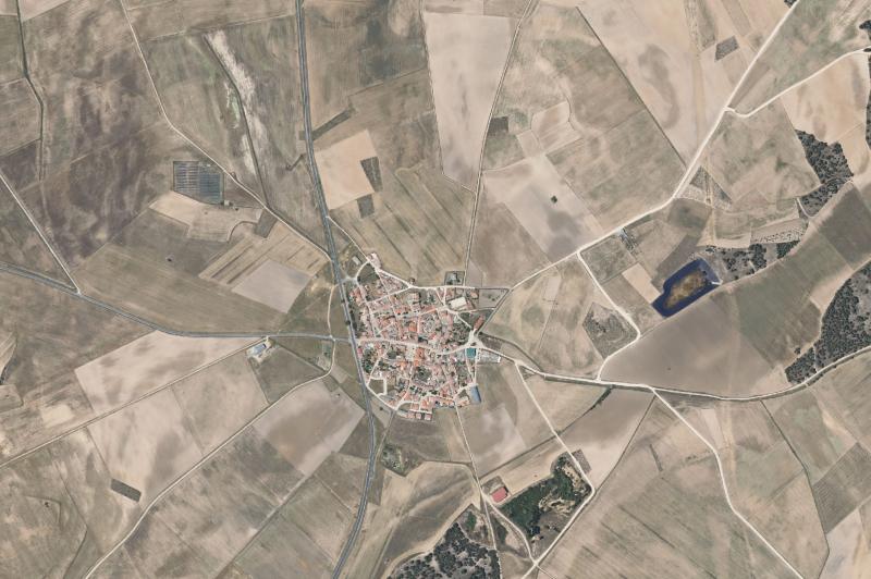 Ortofoto actual del núcleo de Villanueva de Gómez