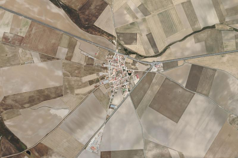 Ortofoto actual del núcleo de Villanueva del Aceral