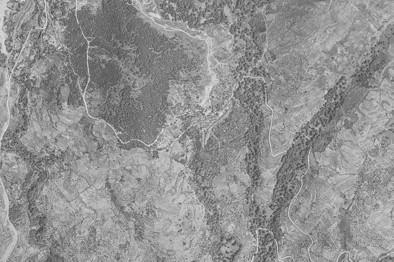 Ortofoto de 1956-1957 del núcleo de Villarejo del Valle