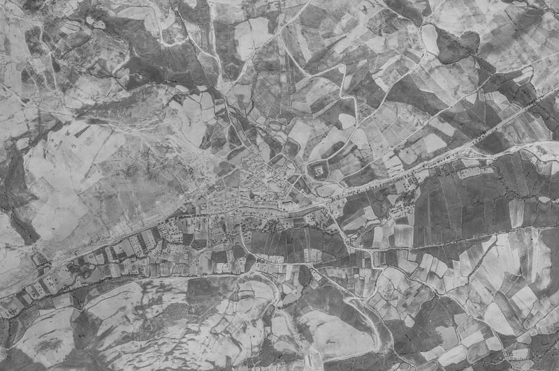 Ortofoto de 1956-1957 del núcleo de Villatoro