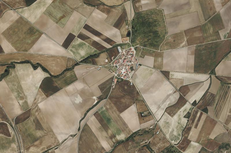 Ortofoto actual del núcleo de Viñegra de Moraña