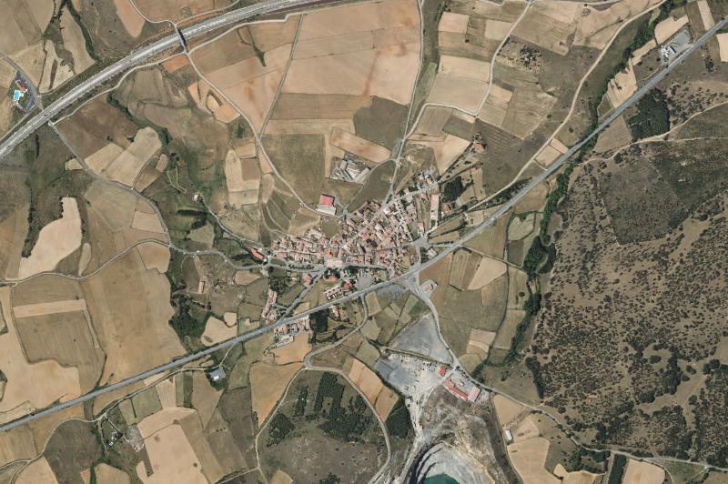 Ortofoto actual del núcleo de Santa María del Cubillo