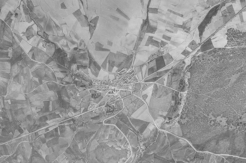 Ortofoto de 1956-1957 del núcleo de Santa María del Cubillo