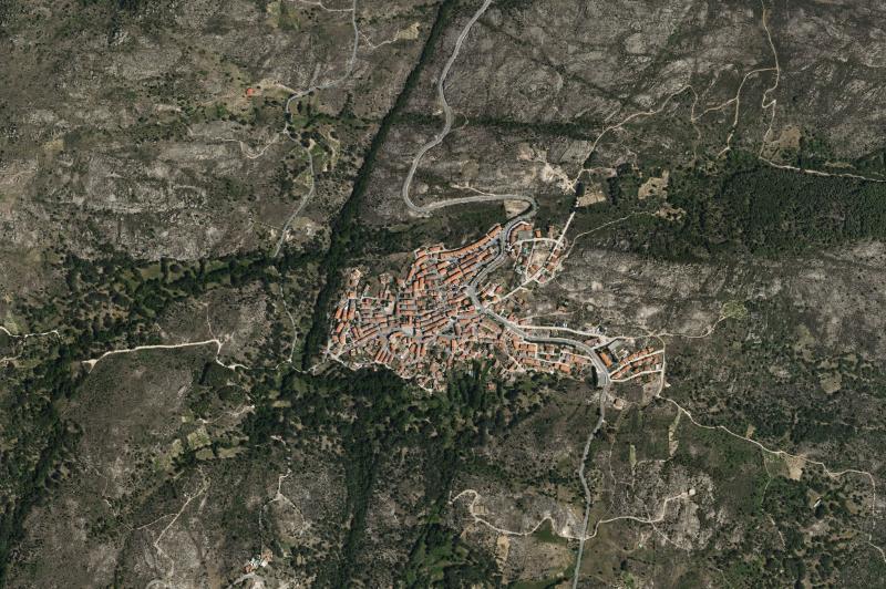 Ortofoto actual del núcleo de Villanueva de Ávila