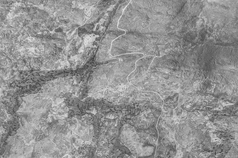 Ortofoto de 1956-1957 del núcleo de Villanueva de Ávila
