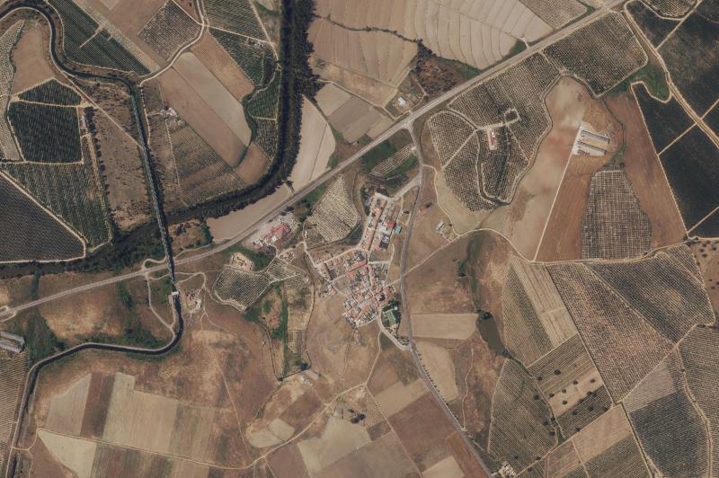 Ortofoto actual del núcleo de Acedera