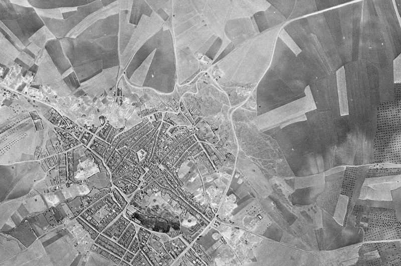 Ortofoto de 1956-1957 del núcleo de Aceuchal