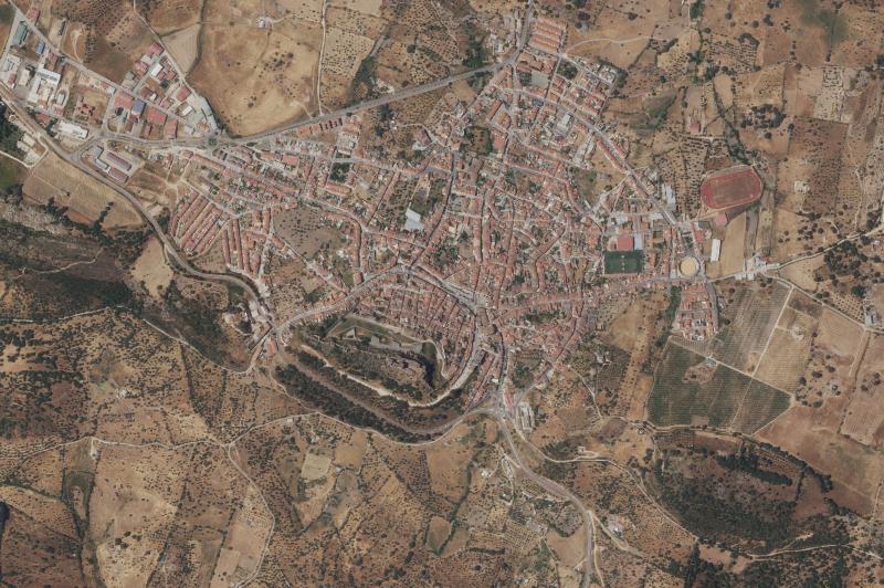 Ortofoto actual del núcleo de Alburquerque