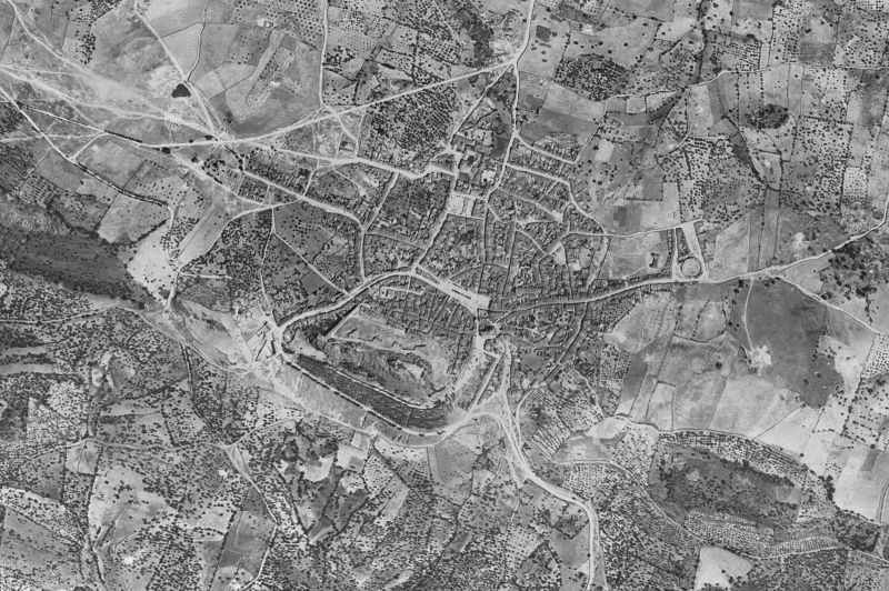 Ortofoto de 1956-1957 del núcleo de Alburquerque