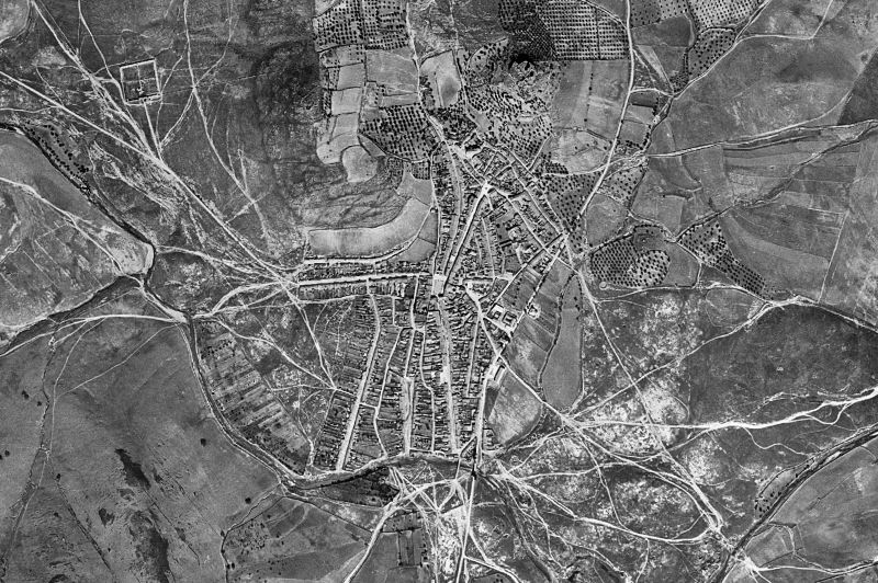 Ortofoto de 1956-1957 del núcleo de Alconchel