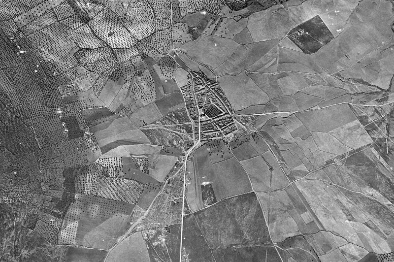 Ortofoto de 1956-1957 del núcleo de Alconera