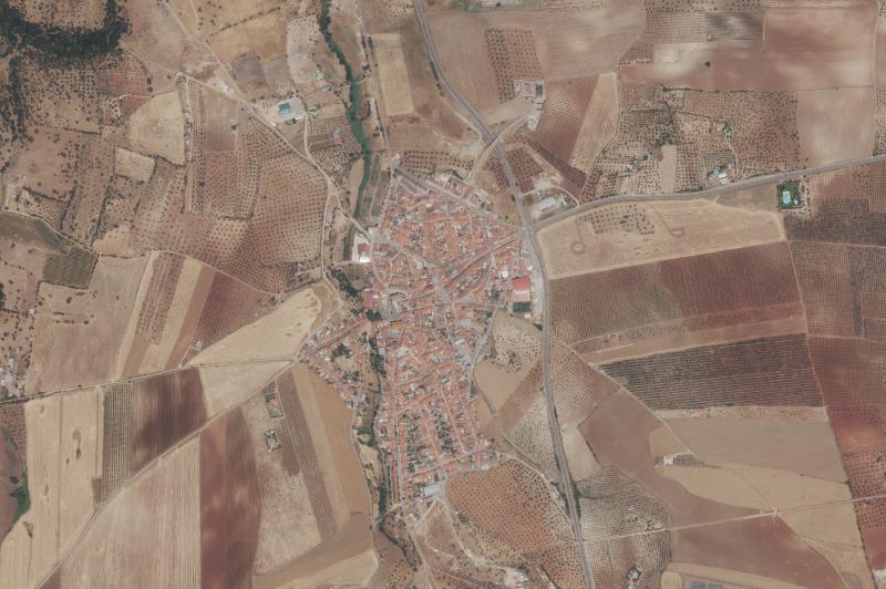 Ortofoto actual del núcleo de Almendral