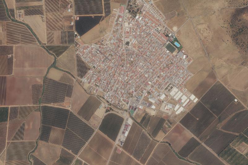 Ortofoto actual del núcleo de Arroyo de San Serván