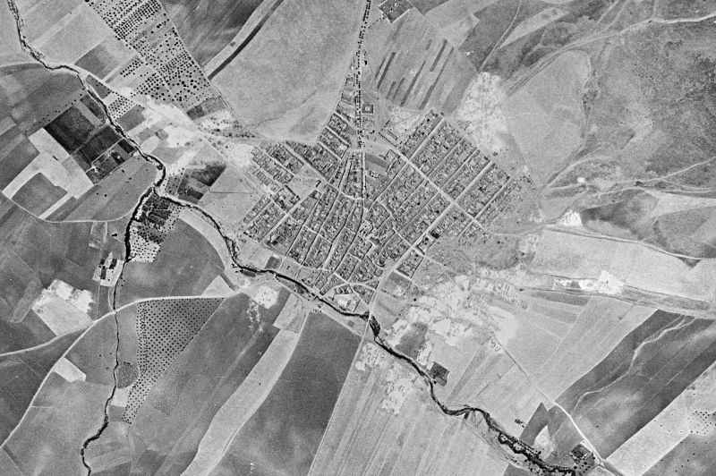 Ortofoto de 1956-1957 del núcleo de Arroyo de San Serván