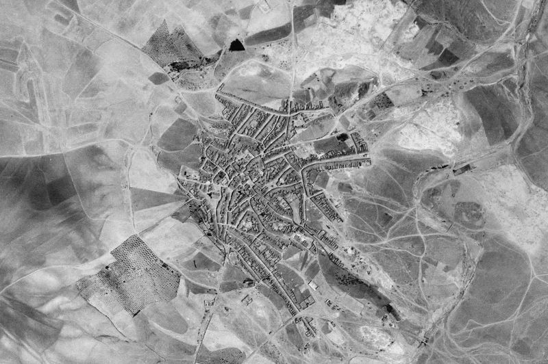 Ortofoto de 1956-1957 del núcleo de Berlanga