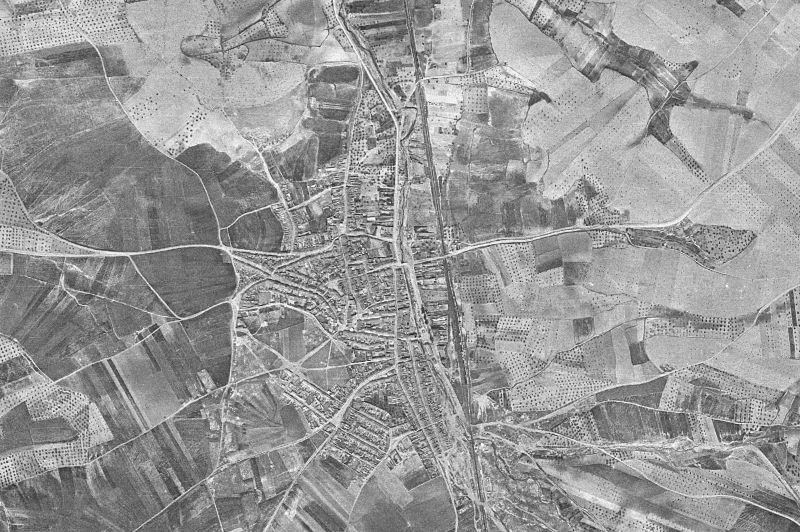 Ortofoto de 1956-1957 del núcleo de Calamonte