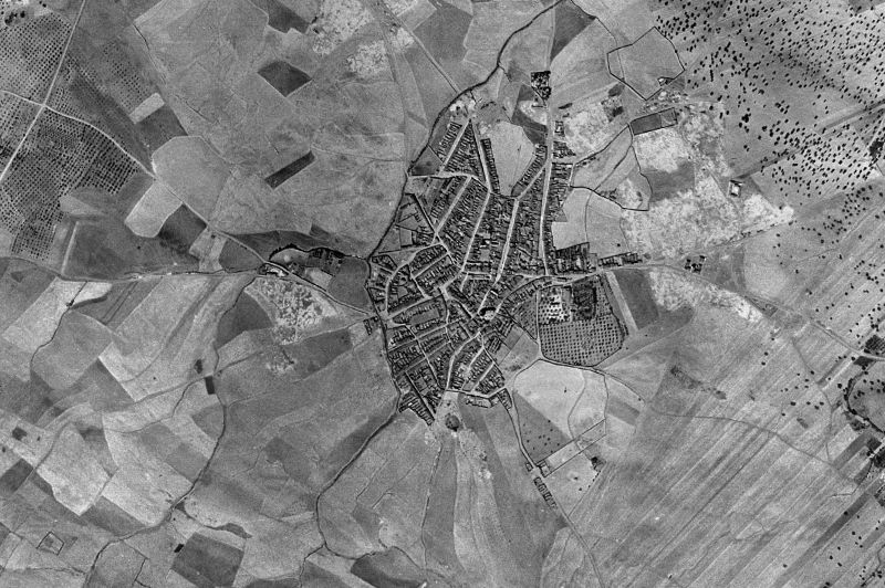 Ortofoto de 1956-1957 del núcleo de Campillo de Llerena