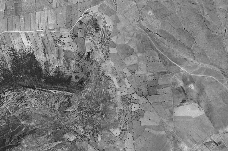 Ortofoto de 1956-1957 del núcleo de Capilla