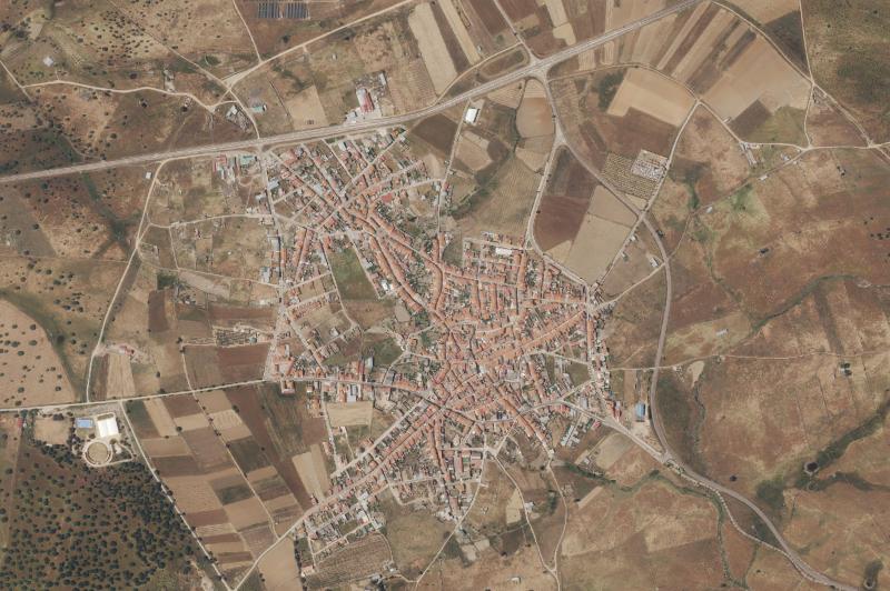 Ortofoto actual del núcleo de Casas de Don Pedro
