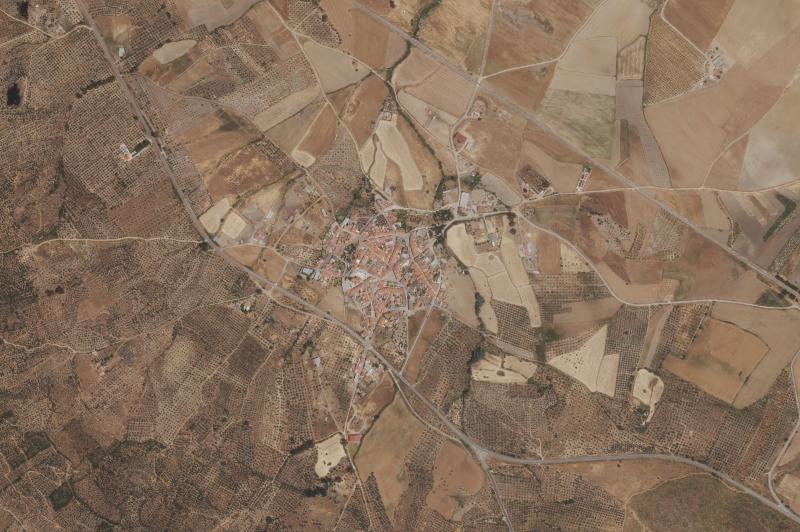 Ortofoto actual del núcleo de Casas de Reina
