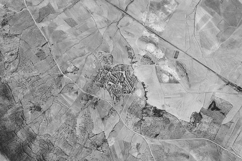 Ortofoto de 1956-1957 del núcleo de Casas de Reina