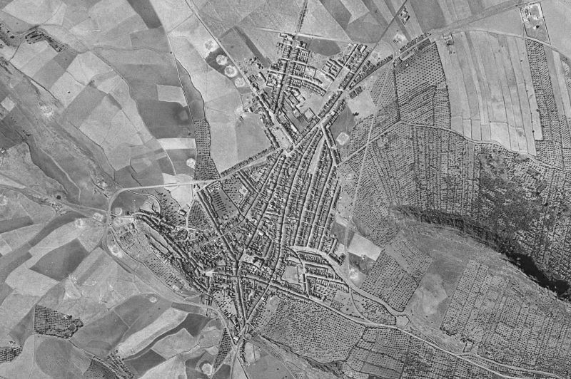 Ortofoto de 1956-1957 del núcleo de Castuera
