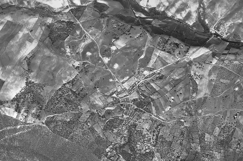 Ortofoto de 1956-1957 del núcleo de La Codosera