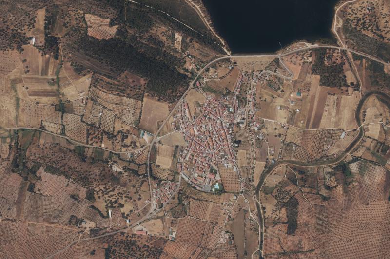 Ortofoto actual del núcleo de Cordobilla de Lácara
