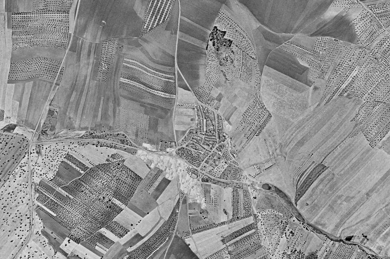 Ortofoto de 1956-1957 del núcleo de Cristina