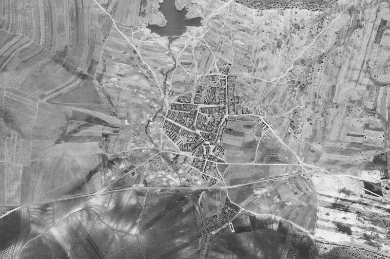 Ortofoto de 1956-1957 del núcleo de Esparragalejo