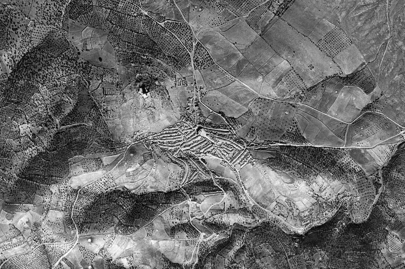 Ortofoto de 1956-1957 del núcleo de Feria