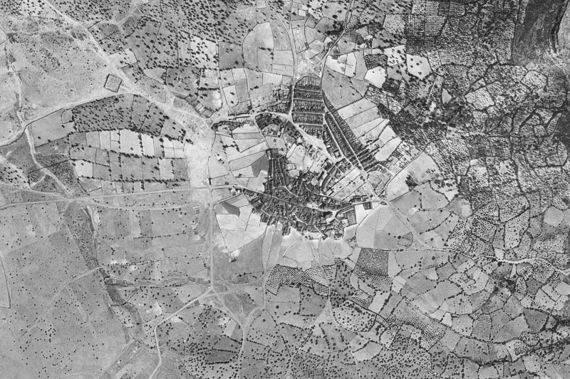 Ortofoto de 1956-1957 del núcleo de Fuenlabrada de los Montes