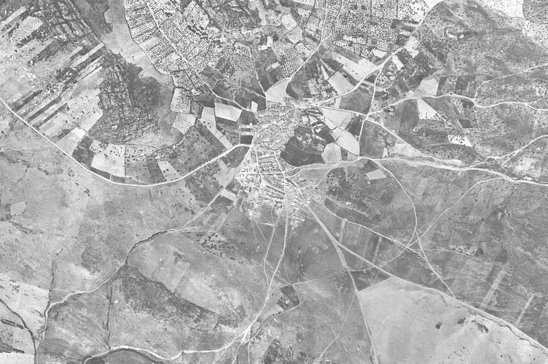Ortofoto de 1956-1957 del núcleo de Garlitos