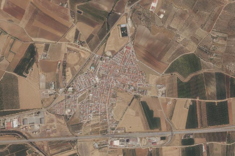 Ortofoto actual del núcleo de La Garrovilla