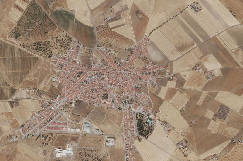 Ortofoto actual del núcleo de Granja de Torrehermosa