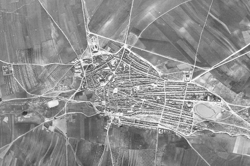 Ortofoto de 1956-1957 del núcleo de Guareña