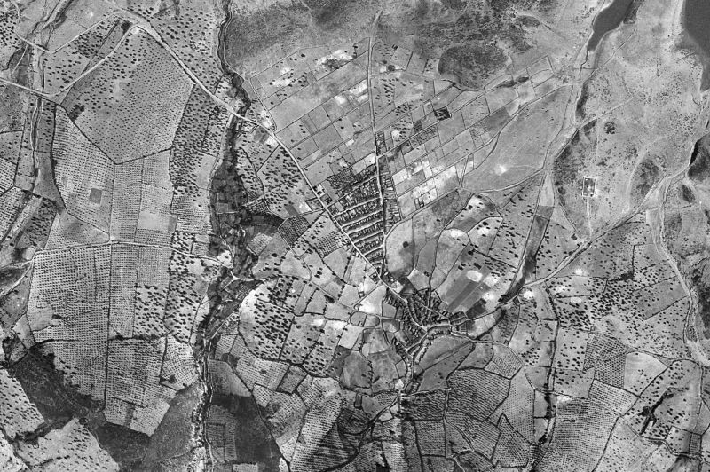 Ortofoto de 1956-1957 del núcleo de Helechosa de los Montes