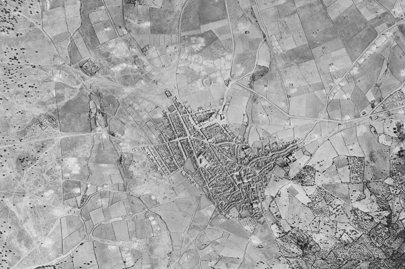 Ortofoto de 1956-1957 del núcleo de Herrera del Duque