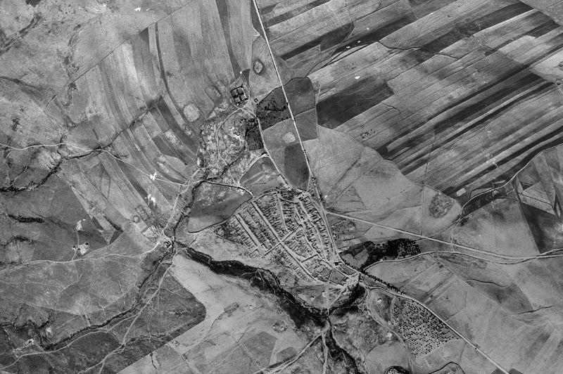 Ortofoto de 1956-1957 del núcleo de Higuera de Llerena