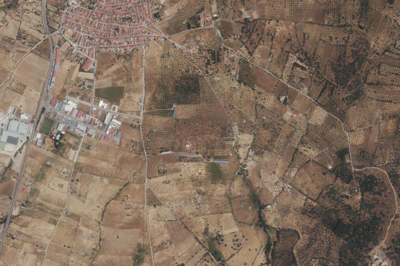 Ortofoto actual del núcleo de Higuera la Real
