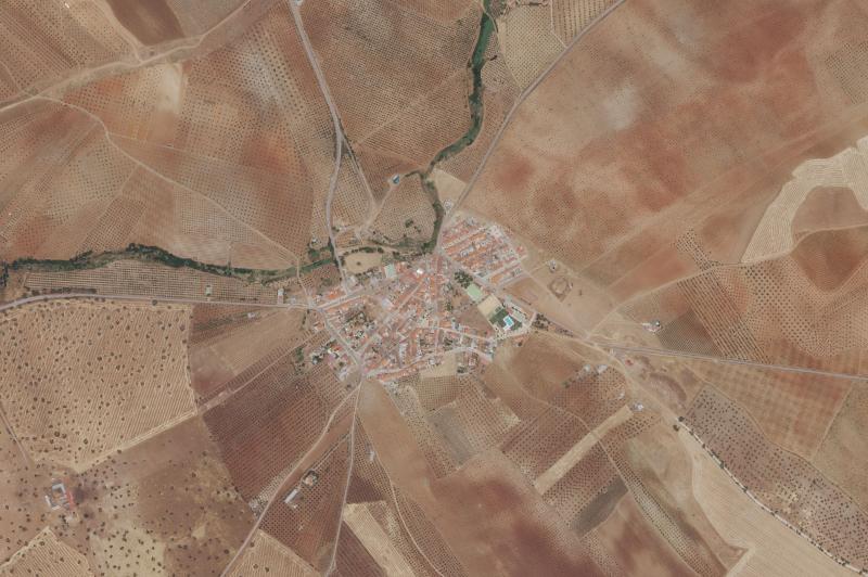 Ortofoto actual del núcleo de Hinojosa del Valle