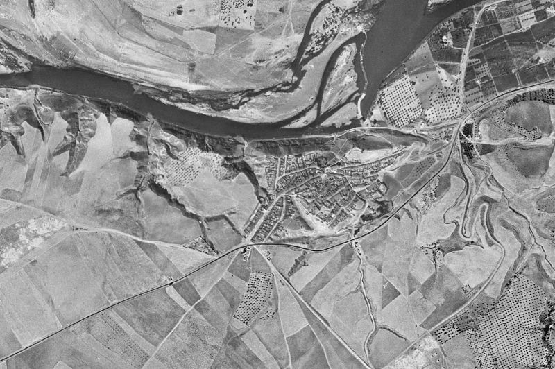 Ortofoto de 1956-1957 del núcleo de Lobón