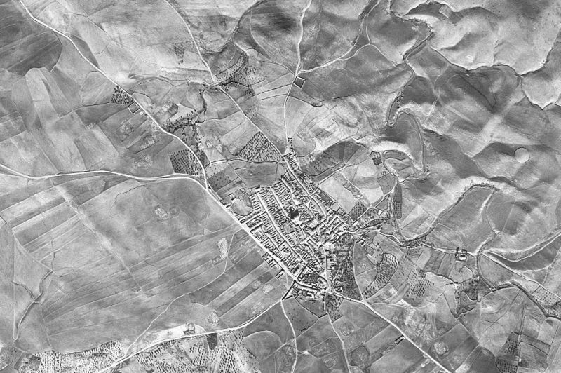 Ortofoto de 1956-1957 del núcleo de Llera