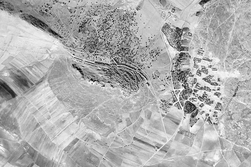 Ortofoto de 1956-1957 del núcleo de Magacela